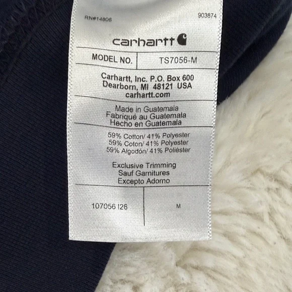 Carhartt Men's Navy Hoodie Sweater,Size M - Picture 17 of 17